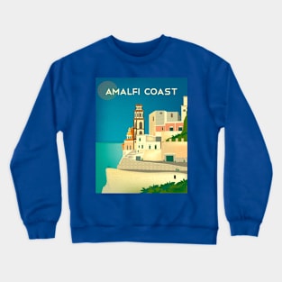 Vintage Travel Poster - Amalfi Coast, Italy Crewneck Sweatshirt